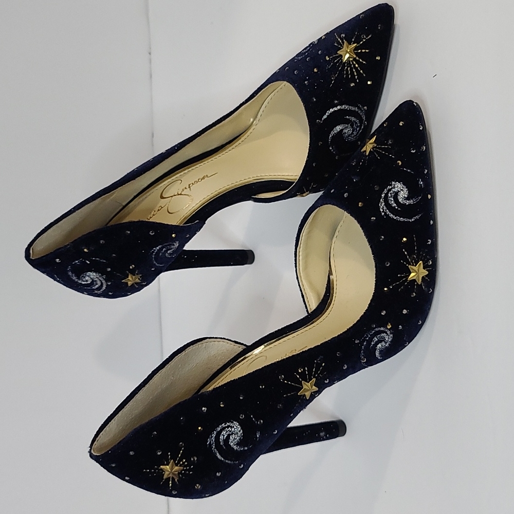 Jessica Simpson Starry Night Navy Blue shoes NWOT